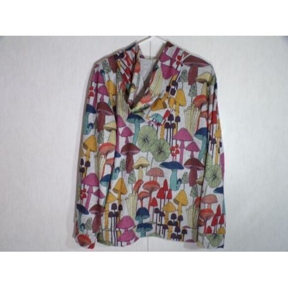 LA Soul Womens Hoodie XL Colorful Mushrooms Hippie Whimsical Nature Earthy Fairy - Picture 3 of 4